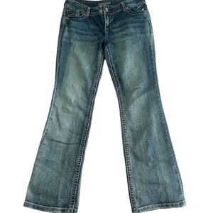 Maurices Petite Flare Jeans Women's Size 9 Stretch Blue Denim Five-Pocket